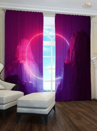 Exkluzivní zatemňovací závěsy Black out s potiskem 2x145x250cm - S 71742