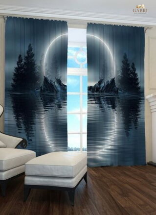 Exkluzivní zatemňovací závěsy Black out s potiskem 2x145x250cm - S 71743