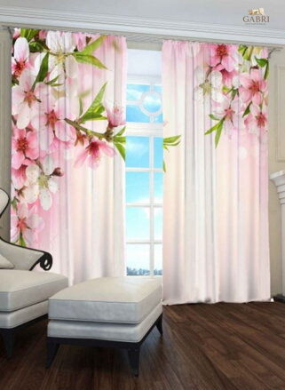 Exkluzivní zatemňovací závěsy Black out s potiskem 2x145x250cm -  S30206