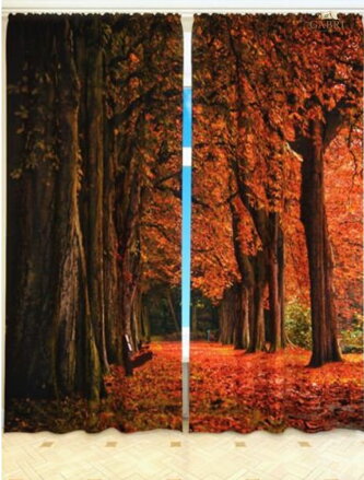 Exkluzivní zatemňovací závěsy Black out s potiskem 2x145x250cm - S7543