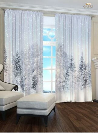 Exkluzivní zatemňovací závěsy Black out s potiskem 2x145x250cm - S7858