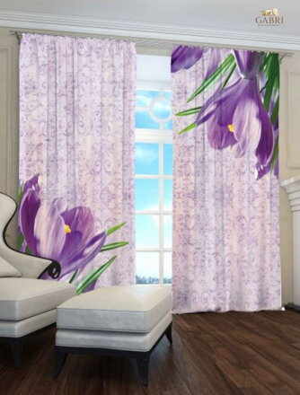 Exkluzivní zatemňovací závěsy Black out s potiskem 2x145x250cm -  S8936