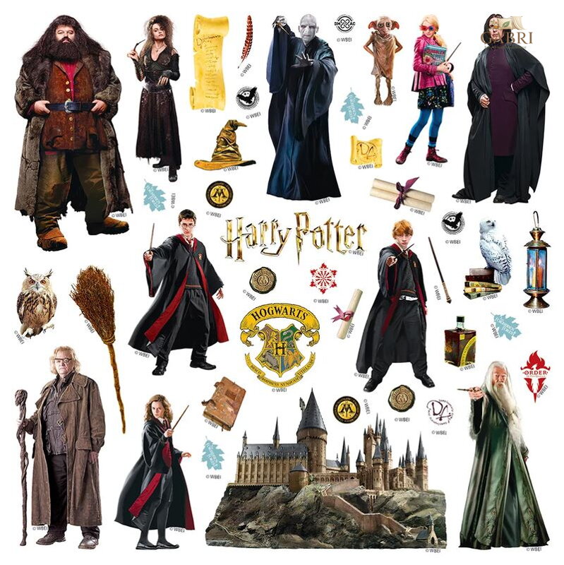 Dětská samolepka na zeď 30x30cm - Harry Potter kouzelné Bradavice