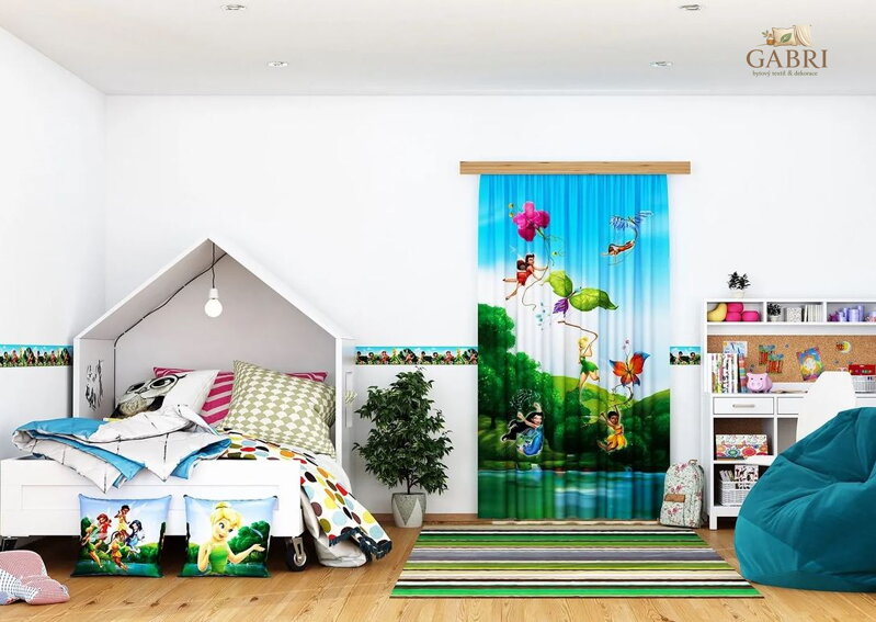 Dětský zatemňovací závěs Dimout 140x245cm - Disney Víly s duhou 6103