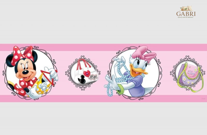 Samolepící bordura do dětského pokoje Disney Minnie - WBD 8090