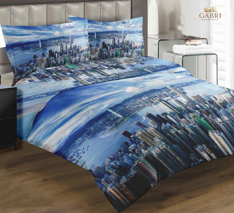 Povlečení z moderního materiálu Interlock fototisk 3D efekt - New York Město