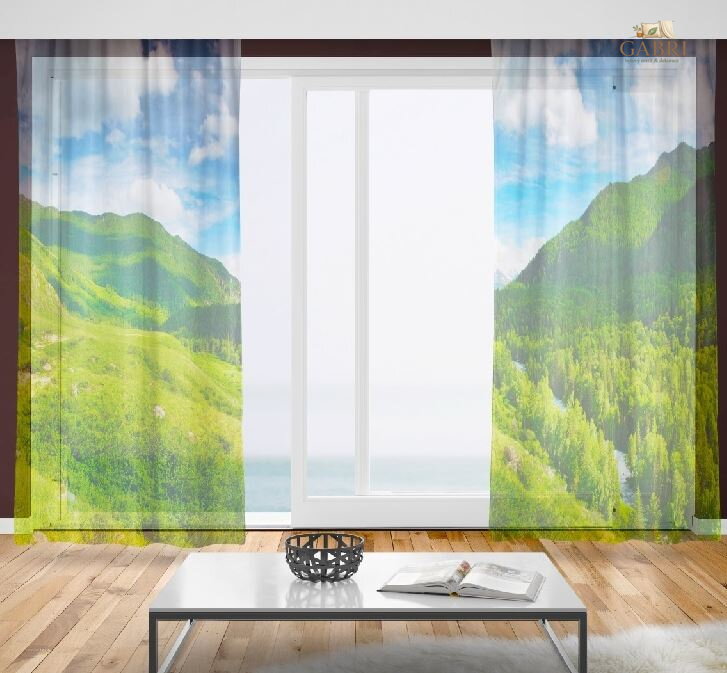 Záclony s 3D potiskem 2x150x250cm - Příroda