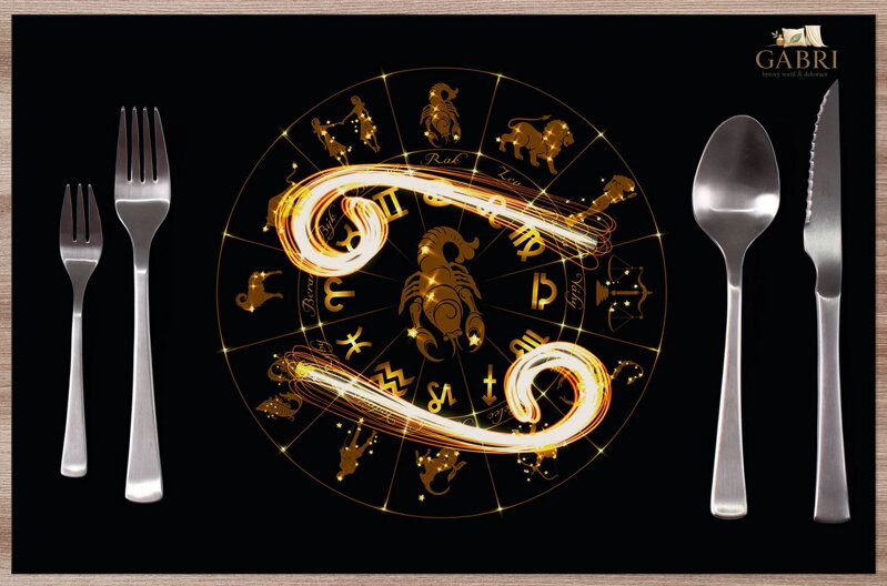  Prostírání na stůl - Symbol znamení Rak (22.6. - 22.7.) 