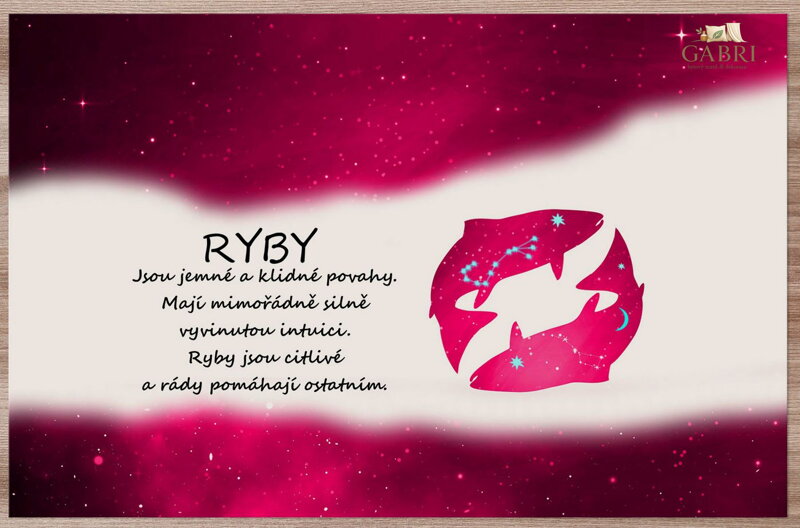 Prostírání Ryby (21.1. - 20.3.) - červené
