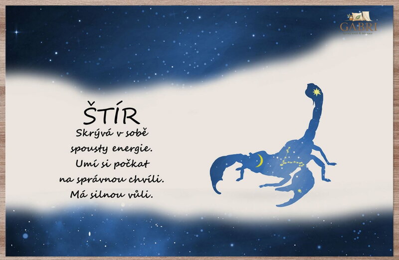 Prostírání Štír (23.10. - 22.11.) - modré
