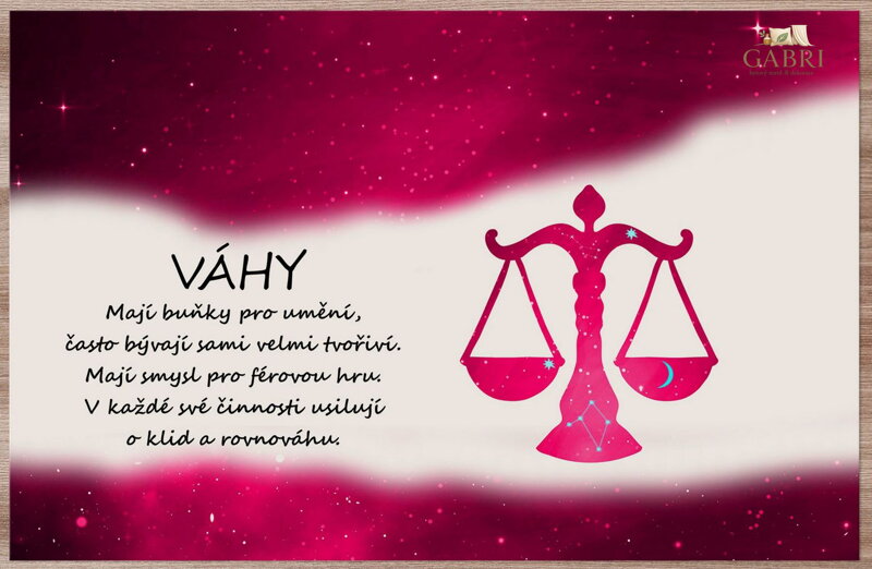 Prostírání Váhy (23.9. - 22.10.) - červené