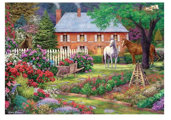 ART PUZZLE Puzzle Zahrada s koňmi 1500 dílků SKLADEM