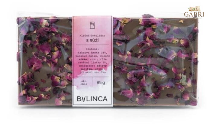 Mléčná čokoláda - s růží 85g 