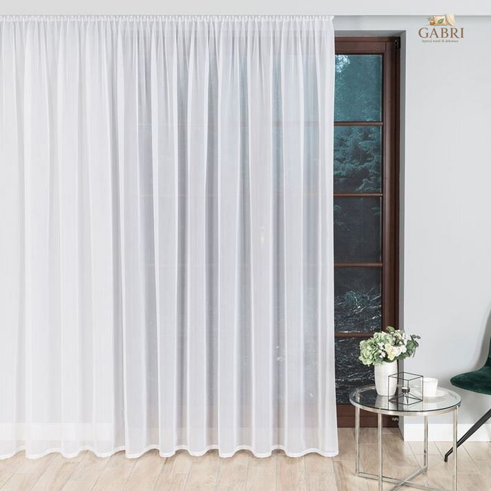 Metrážový voál bílý hladký výška 320cm Gabri-002301-2026