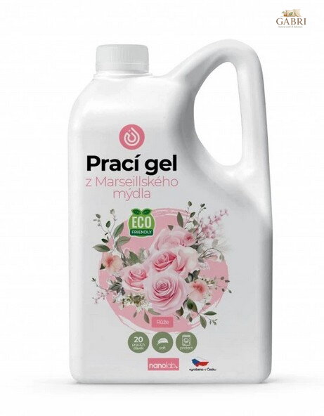 Prací gel z Marseillského mýdla pro citlivou pokožku Růže 2L