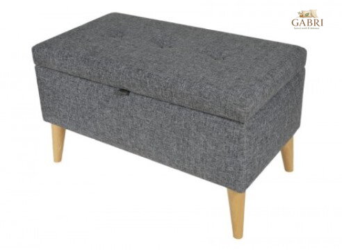 Taburet 75x40cm tkanina Kongo šedá