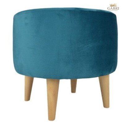  Taburet 4 nohy tkanina French Velvet modrá 2772 - více barev na výběr