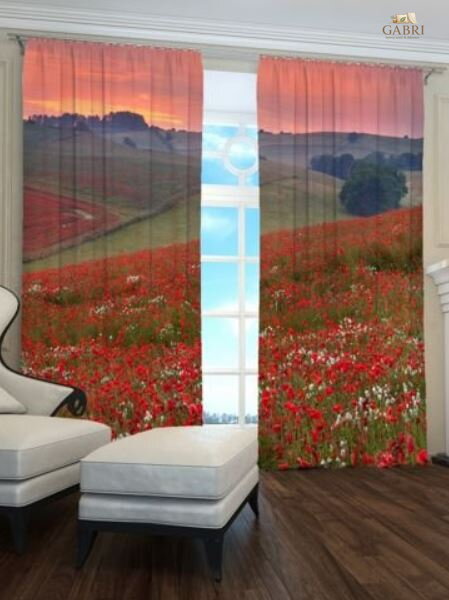 Exkluzivní zatemňovací závěsy Black out s potiskem 2x145x250cm - S2819