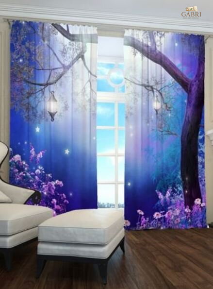 Exkluzivní zatemňovací závěsy dětské Black out s potiskem 2x145x250cm - S 3213