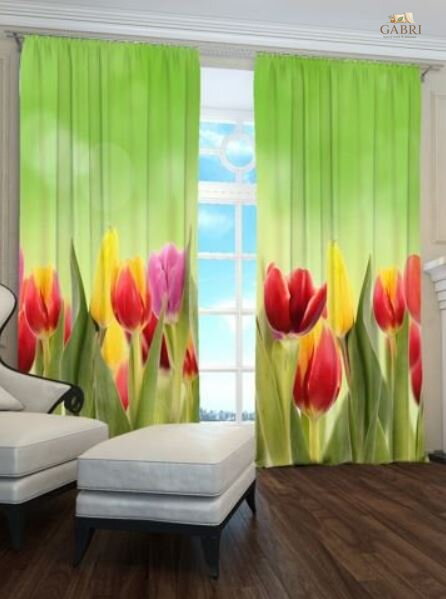 Exkluzivní zatemňovací závěsy Black out s potiskem 2x145x250cm - S3228