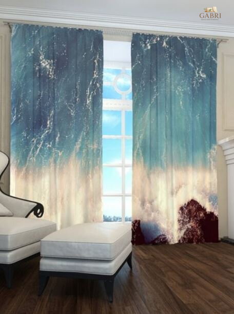 Exkluzivní zatemňovací závěsy Black out s potiskem 2x145x250cm - S20203