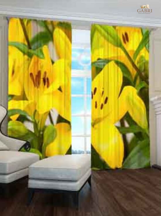 Exkluzivní zatemňovací závěsy Black out nebo voálové záclony s potiskem 2x145x250cm -  S30449