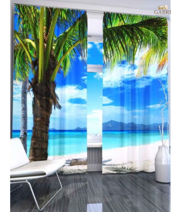 Exkluzivní zatemňovací závěsy Black out s potiskem 2x145x250cm -  S4133