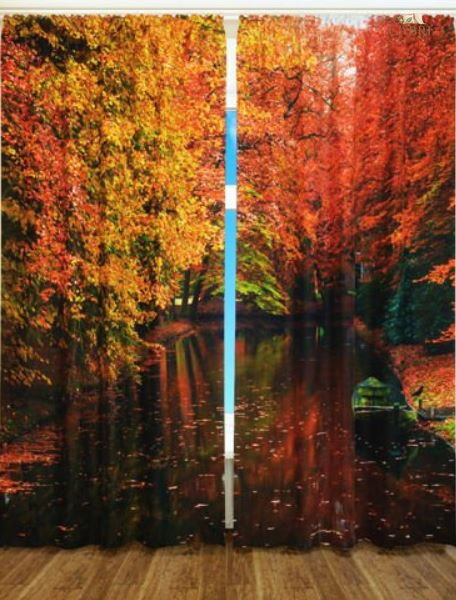 Exkluzivní zatemňovací závěsy Black out s potiskem 2x145x250cm - S7603
