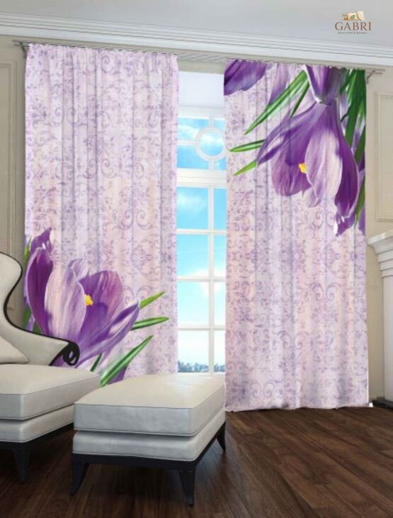 Exkluzivní zatemňovací závěsy Black out s potiskem 2x145x250cm -  S8936