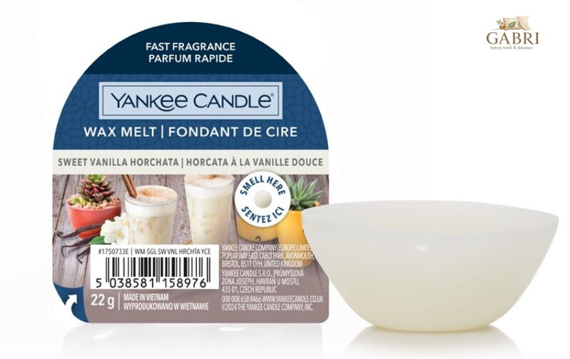 Yankee Candle vonný vosk do aromalampy - SWEET VANILLA HORCHATA ( 41818 )