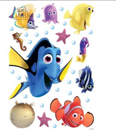 Samolepící dekorace na zeď 42,5x65cm disney Nemo a Dory - DK 1730-2025