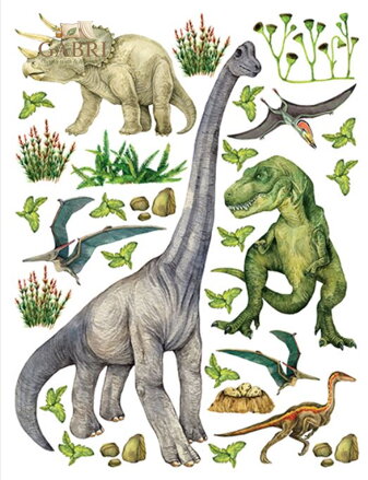 Samolepící dekorace na zeď 65x85cm Dino DK791 - 002