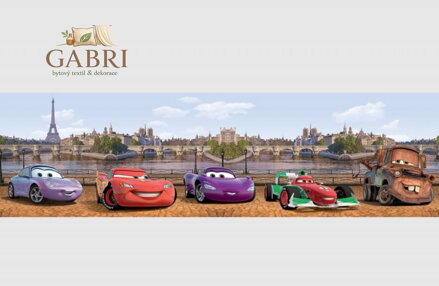 Samolepící bordura do dětského pokoje Disney Cars - WBD 8081