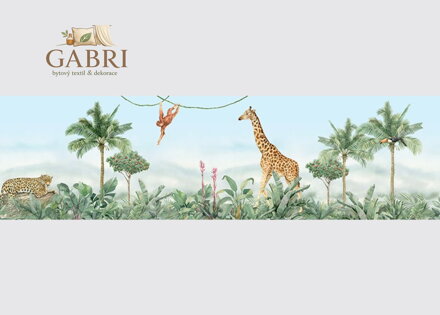  Samolepící bordura do dětského pokoje Džungle - WB929 - 009