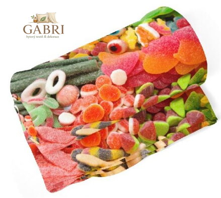  Fleecová fotodeka - Bonbony více rozměrů 