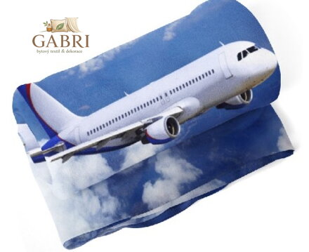 Fleecová fotodeka - Letadlo více rozměrů