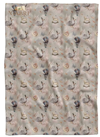 Fleecová dětská deka - Rabbit on the moon