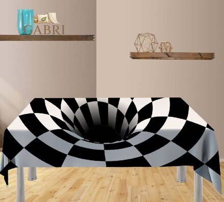 Ubrus s efektem 3D - Díra více rozměrů