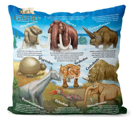 Polštářek naučný s potiskem - Doba ledová