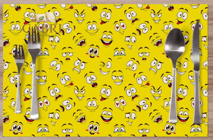  Prostírání na stůl dětské - Emoticon