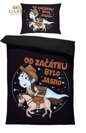 Povlečení z moderního materiálu Interlock fototisk 3D efekt - Koňařská spermie – žena