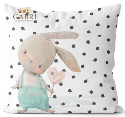 Polštářek s potiskem - Králíček