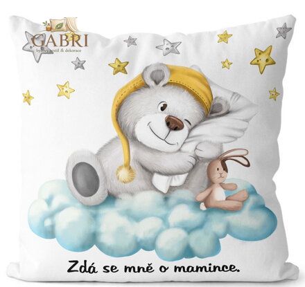 Polštářek Zdá se mně o mamince – bílá