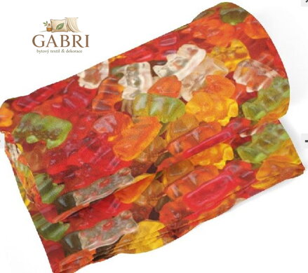 Fleecová fotodeka - Gumoví medvídci více rozměrů