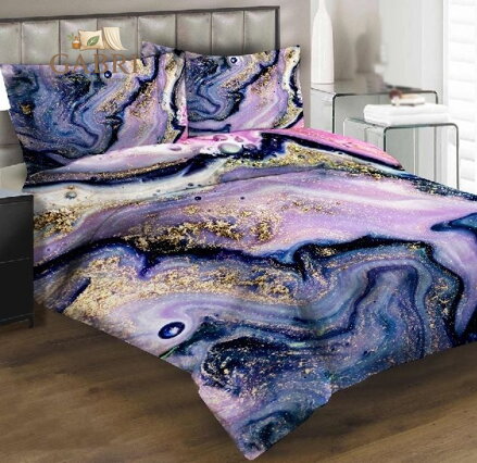 Povlečení z moderního materiálu Interlock fototisk 3D efekt - Mix art