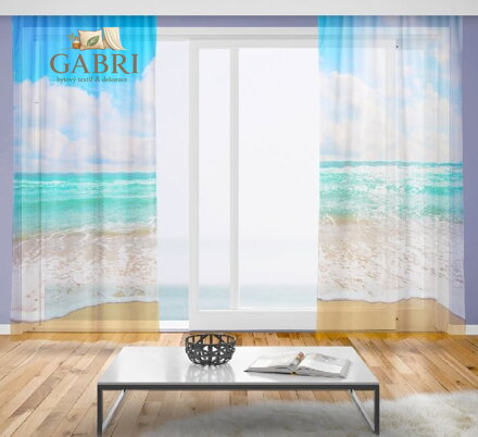 Záclony s 3D potiskem 2x150x250cm - Moře