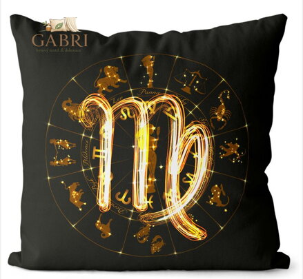 Polštářek se znamením zvěrokruhu 40x40cm - Symbol znamení – Panna (23.8. - 22.9.)