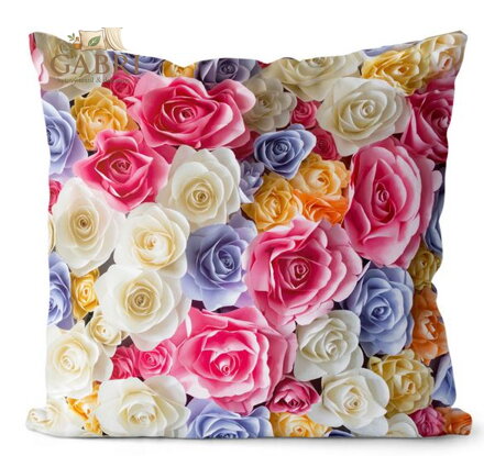 Fotopolštářek s efektem 3D - Barevné růže