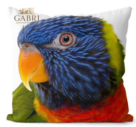 Fotopolštářek s efektem 3D - Barevný papoušek
