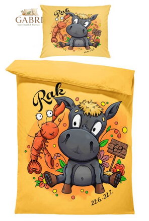 Povlečení z moderního materiálu Interlock fototisk 3D efekt - Koňská znamení Rak